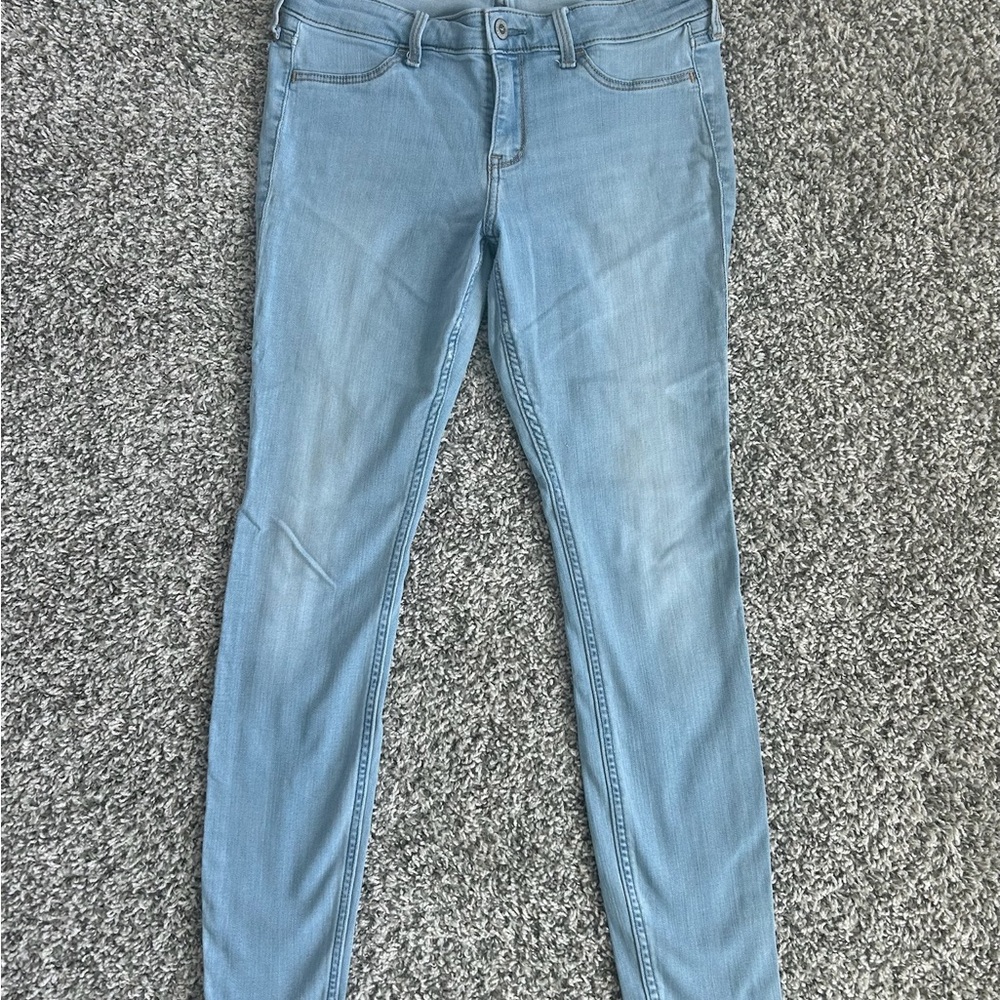 Hollister Light Blue Low Rise Jeggings Size 9R Womens